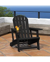 WestinTrends Tool-Free Assembly Outdoor Patio Hdpe Plastic Adirondack Chair with Cup Holder