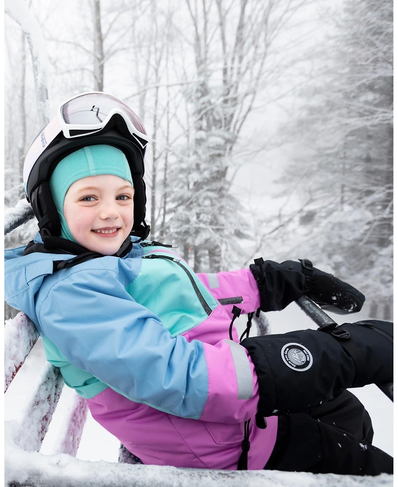 Deux par Toddler Girls Two-Piece Teknik Snowsuit with Colorblocked Jacket and Solid Pant Black - Toddler|Child