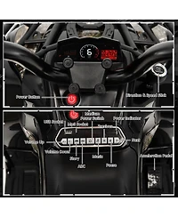 12V Kids Ride-On Atv 4 Wheeler with MP3 Player and Headlights - Black