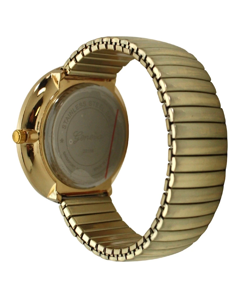 Olivia Pratt Gold Super Large Face Stretch Strap Watch