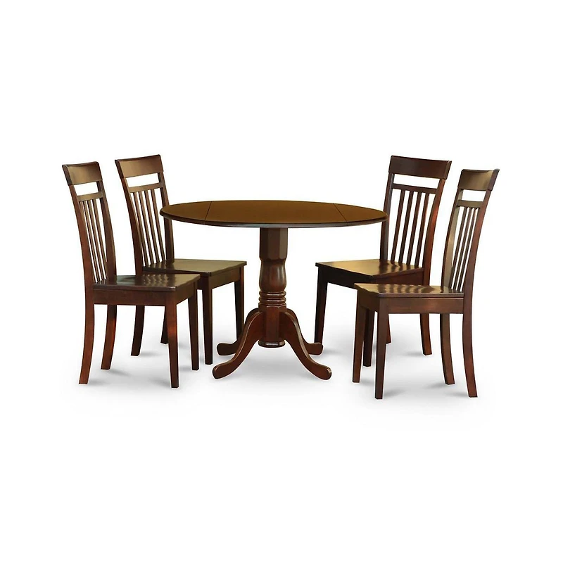 East West Furniture 5 Pc Kitchen nook Dining set-small Table and 4 Dining Chairs