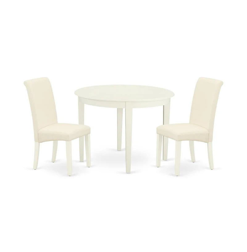 East West Furniture Dining Room Set Linen White