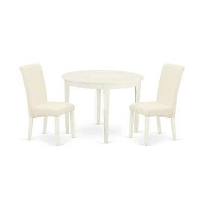 East West Furniture Dining Room Set Linen White