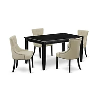 East West Furniture Dining Room Set Black