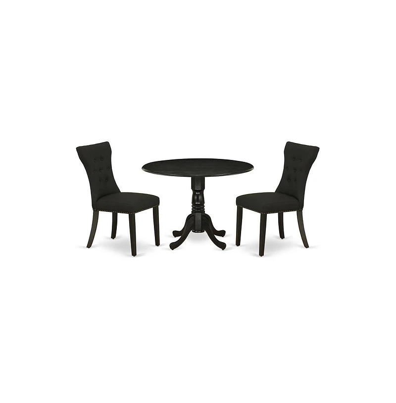 East West Furniture Dining Room Set Black