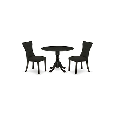 East West Furniture Dining Room Set Black