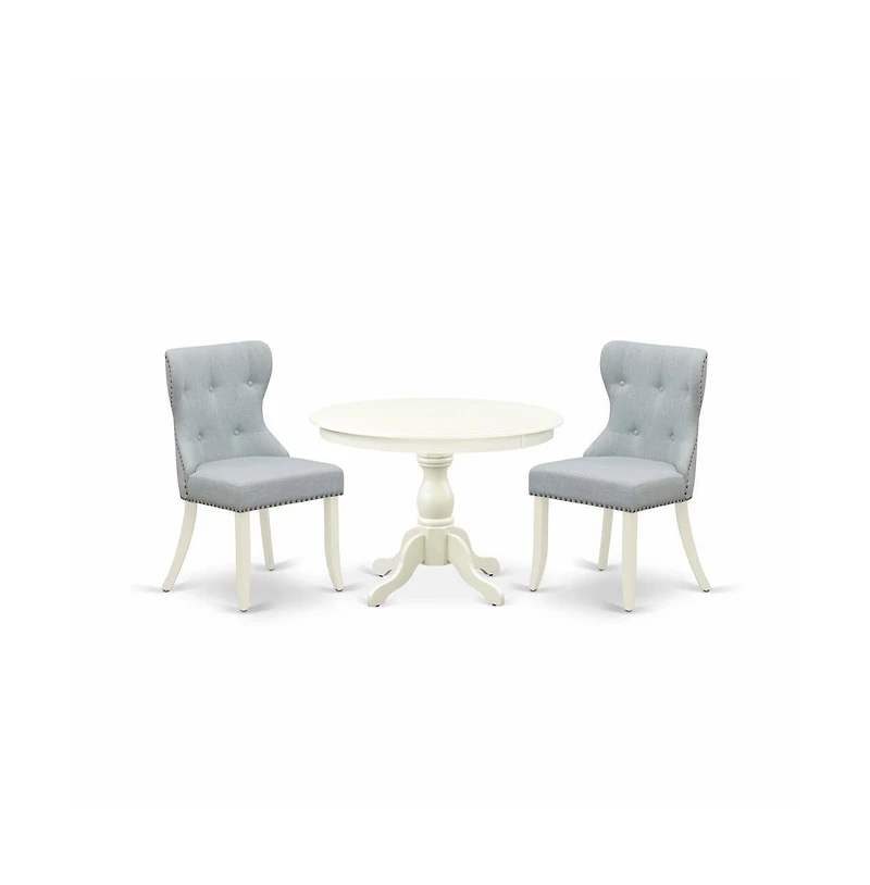 East West Furniture 3 Piece Table Set
