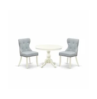 East West Furniture 3 Piece Table Set