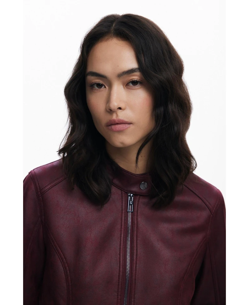 Desigual Women's Combined faux leather jacket