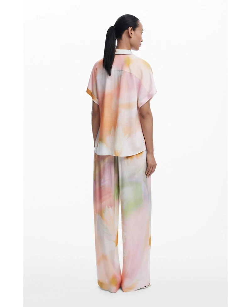 Desigual Women's Short-sleeve watercolor shirt