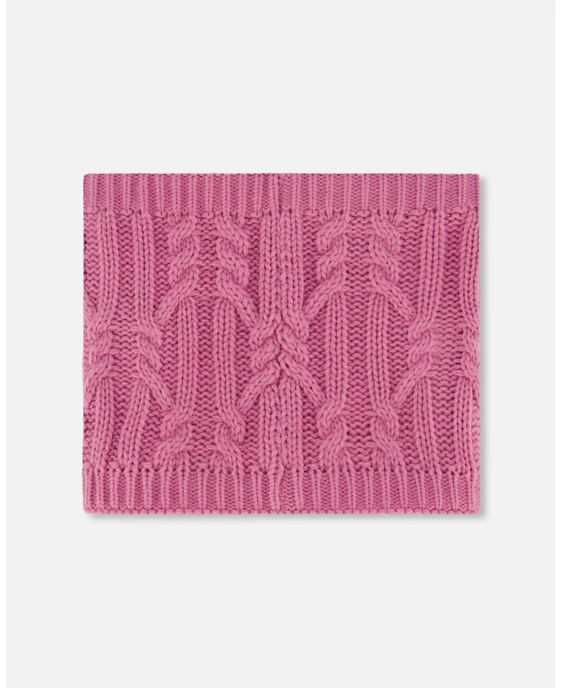 Deux par Girl Lined Winter Neckwarmer Purple - Toddler|Child