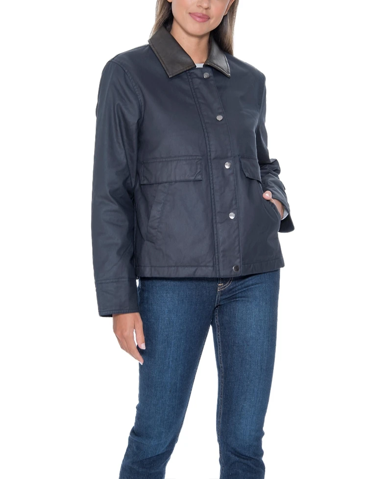 Sebby Collection Women's Waxy Cotton Jacket
