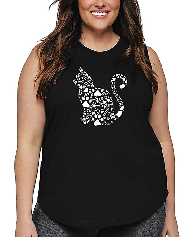 La Pop Art Plus Cat Claws Word Tank Top