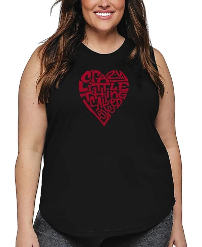 La Pop Art Plus Crazy Little Thing Called Love Word Tank Top