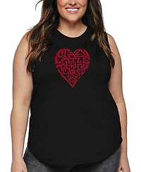 La Pop Art Plus Crazy Little Thing Called Love Word Tank Top