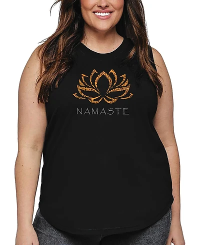 La Pop Art Plus Namaste Word Tank Top