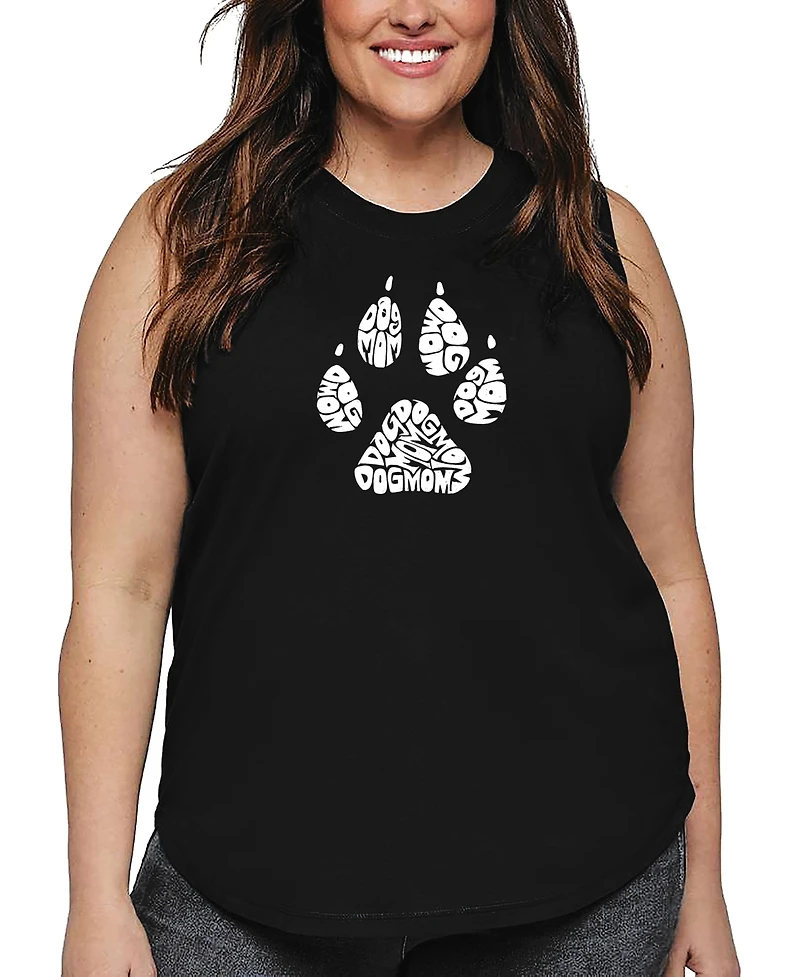 La Pop Art Plus Dog Mom Word Tank Top