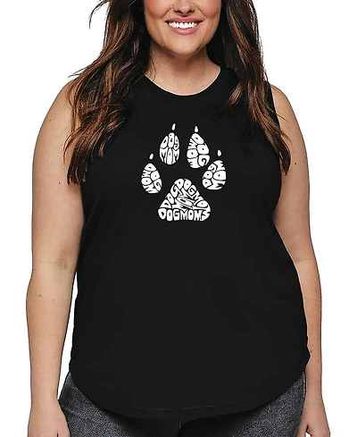 La Pop Art Plus Dog Mom Word Tank Top