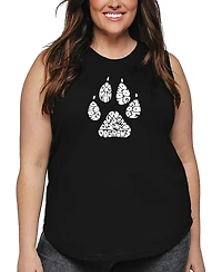 La Pop Art Plus Dog Mom Word Tank Top