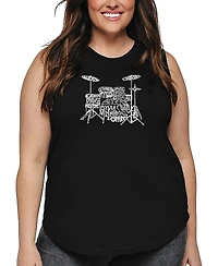 La Pop Art Plus Drums Word Tank Top