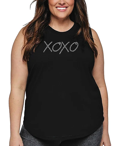 La Pop Art Plus Xoxo Word Tank Top