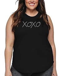 La Pop Art Plus Xoxo Word Tank Top