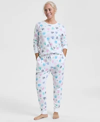 Holiday Lane Women's Multi Menorah Cotton Pajama Set, Macy's Exclusive