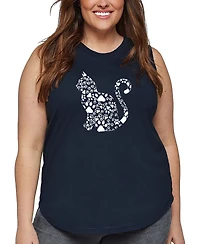 La Pop Art Plus Cat Claws Word Tank Top
