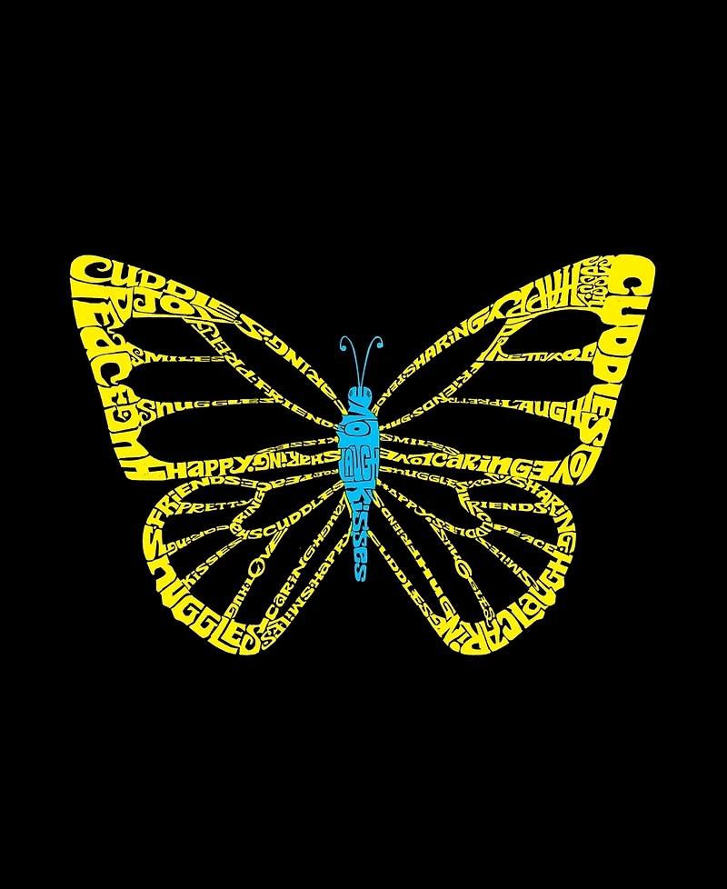 La Pop Art Plus Butterfly Word Tank Top