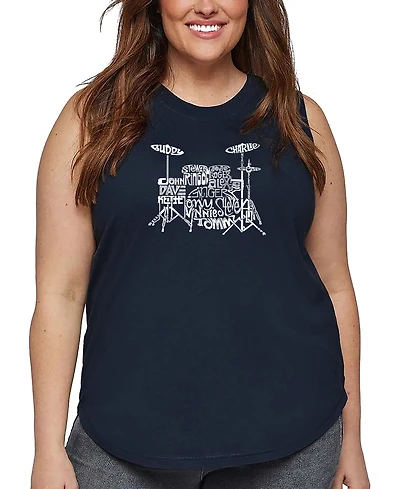 La Pop Art Plus Drums Word Tank Top