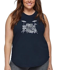 La Pop Art Plus Drums Word Tank Top