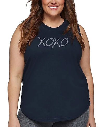 La Pop Art Plus Xoxo Word Tank Top