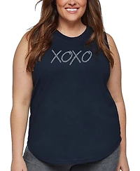 La Pop Art Plus Xoxo Word Tank Top