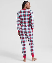 Holiday Lane's Women's Merry Plaid Crew Neck Matching Family Pajamas Set