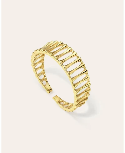 Zoe Lev Open Ribbed Dome Ring