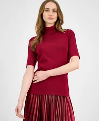 Anne Klein Women's Half-Sleeve Turtleneck Sweater