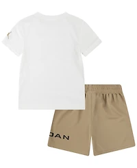 Jordan Toddler Boys 2-Piece T-Shirt and Mj Baseline Mesh Shorts Set