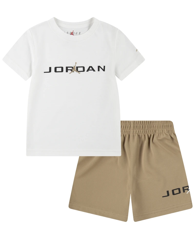 Jordan Toddler Boys 2-Piece T-Shirt and Mj Baseline Mesh Shorts Set