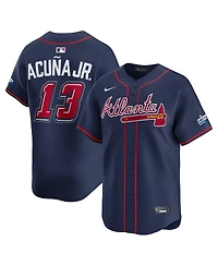 Nike Men's Ronald Acuna Jr. Navy Atlanta Braves 2025 Mlb Speedway Classic Alternate Limited Player Jersey