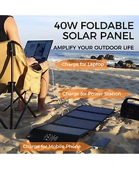Portable Solar Panel, 40W Charge Capacity, Durable, Foldable and Easy to Carry