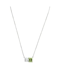 Suzy Levian New York Suzy Levian Sterling Silver Topaz Two Stone Necklace