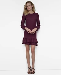 Dkny Petite Ruffle Hem Washer Dress