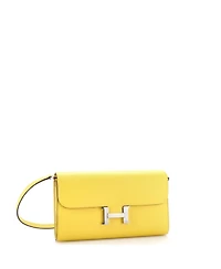 Pre-Owned Hermes Constance To Go Wallet Epsom