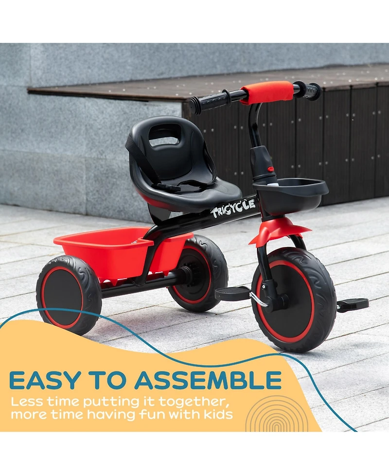 Qaba Tricycle for Kids Age 2-5, Toddler Bike for Children,