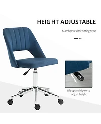 Vinsetto Upholste Mid-Back Home Office Desk Armless Computer Chair