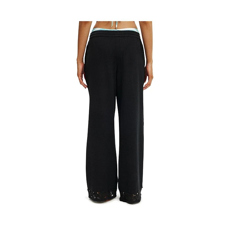 Cotton On Women's Woven Wide Leg Beach Pant