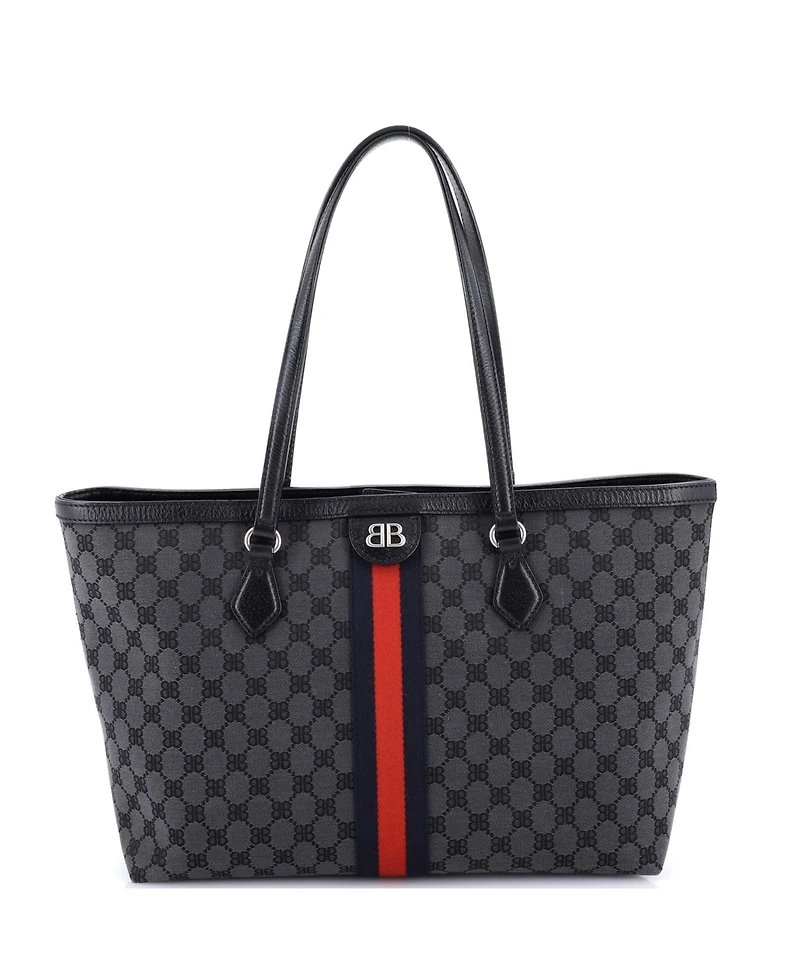 Pre-Owned Balenciaga Medium x Gucci The Hacker Project Tote Bb Canvas