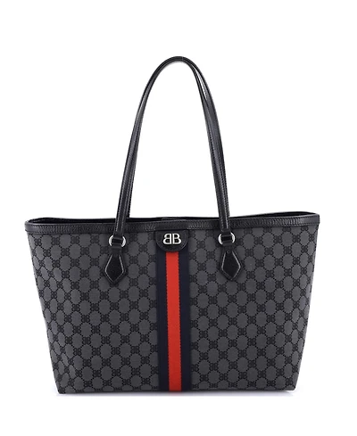 Pre-Owned Balenciaga Medium x Gucci The Hacker Project Tote Bb Canvas