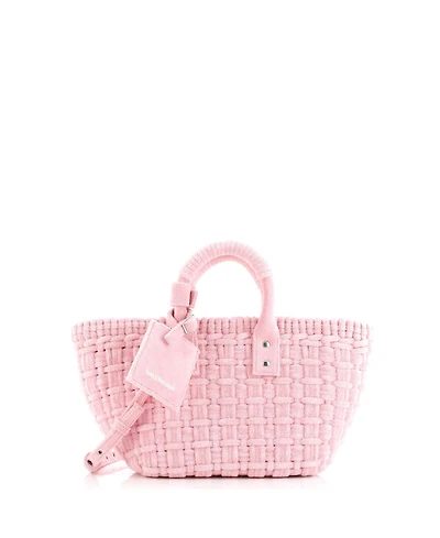 Pre-Owned Balenciaga Xs Bistro Panier Bag Woven Terry Cloth