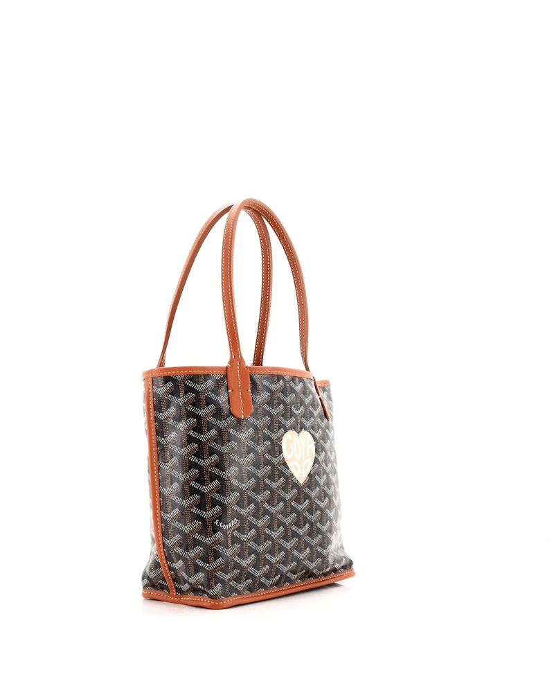 Pre-Owned Goyard Mini Anjou Reversible Tote Printed Coated Canvas